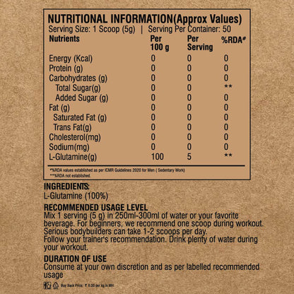 RAW GLUTAMINE - Healthfarm