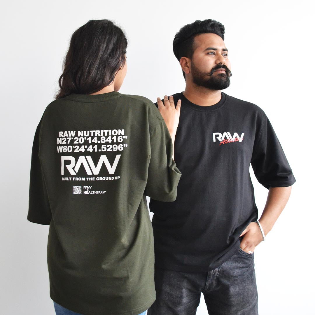 Raw Women Oversized Tee - Olive Green