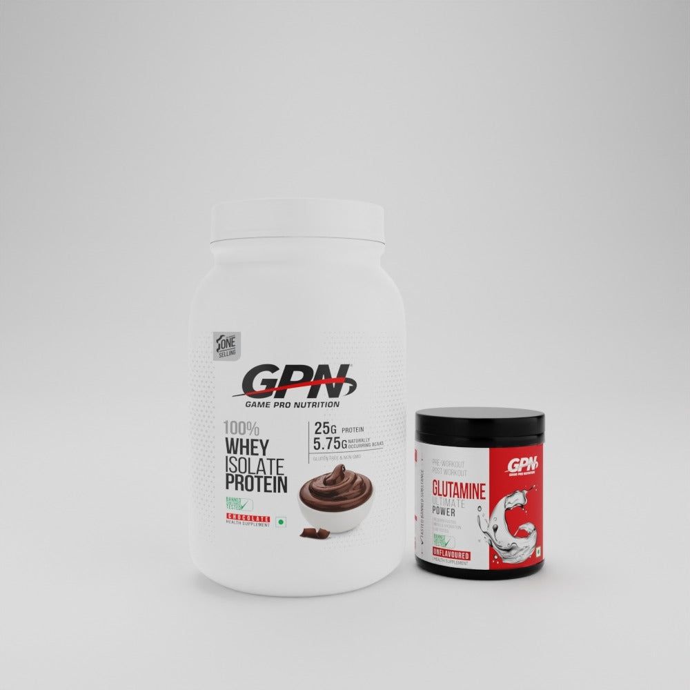 GPN 100% Whey Isolate Protein + GPN Glutamine Powder Combo